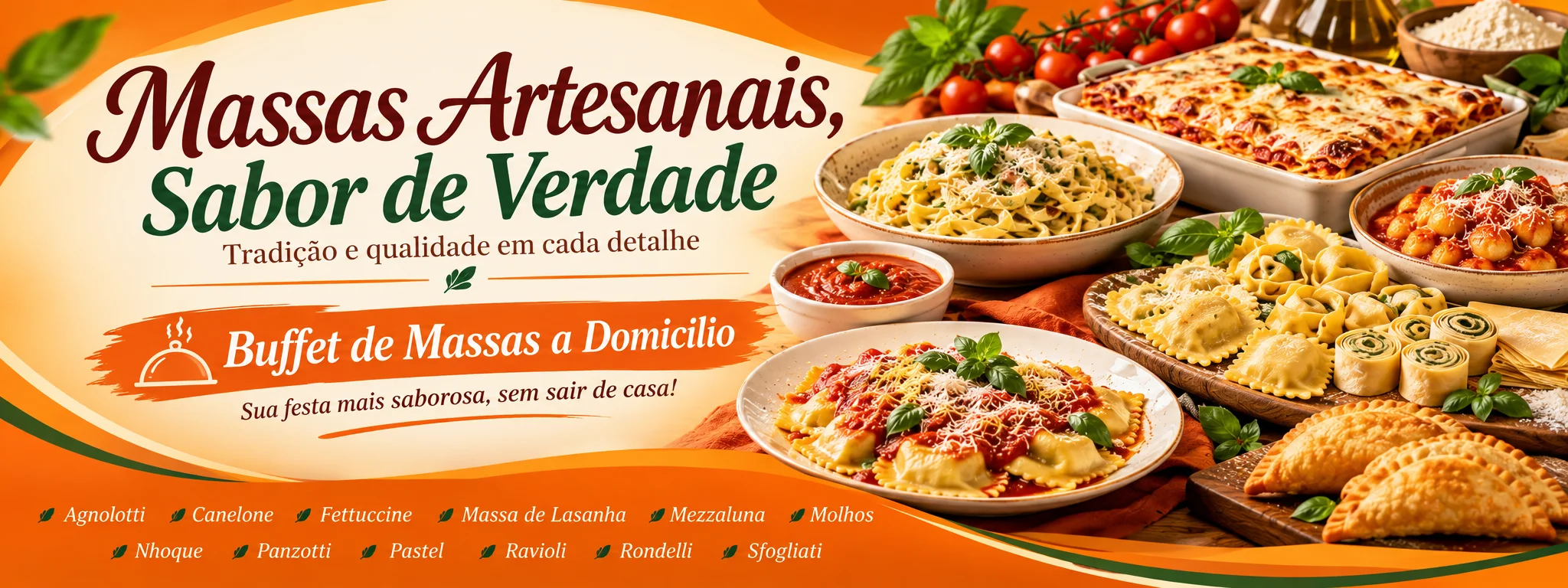 Zeca Santos Massas Artesanais — Massas Artesanais, Sabor de Verdade. Buffet de Massas a Domicílio.